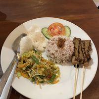 Nasi campur. Open late! Thank goodness as our flight was delayed  at Molecha Organic  in Gianyar