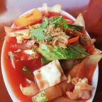 Verdure agrodolce at Taman Negara Floating Restaurant in Pahang