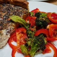 Quiche with veggies at ZEITGEIST Café in Lyon