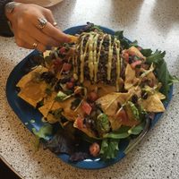 Loaded nachos! at VO2 Vegan Cafe in Cambridge
