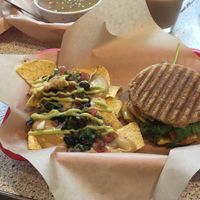 “Some like it hot” breakfast samy and nacho side at VO2 Vegan Cafe in Cambridge