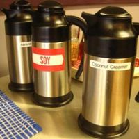 Vegan milks! at VO2 Vegan Cafe in Cambridge