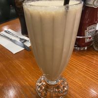 Vegan salted caramel shake  at Filling Station  in Edinburgh