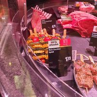 Corn zucchini spit at REWE Markt Altstadt-Lehel in Munich