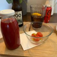 Gazpacho de remolacha at La Taba in Albarracin