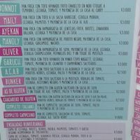 el menú  at Vegan Bunker in Santiago