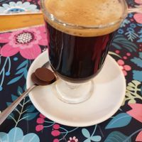 Coffee with a vegan treat! at Vegan Bunker in Santiago