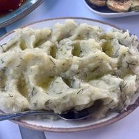 Potatoe Dip with Roasted Garlic and Lemon  at To Steki sti Gonia in Himare