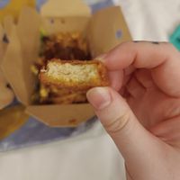 Nugget cross section at Dirty Vegan Burgers by Taster  in East London