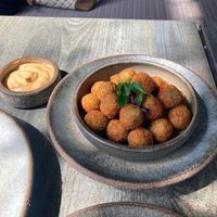 Fried Olives at Petiole Cafe in Janabiyah