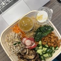 Bibimbap bowl   at Petiole Cafe in Janabiyah