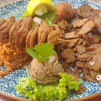 This mixed platter also came with a salad at Poseidon in Munich