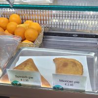 Vegan spinach pie and Mexican pie at The Donut Factory in St Pauls Bay