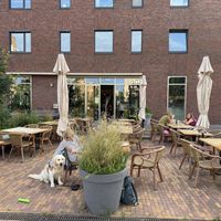 Een rustig terras omdat het kort er voor gerend had    at BioPizza in Zutphen