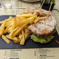 Vegan burger at Adega do Compadre in Santana