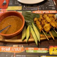 Vegan satay sharing sticks  at Banana Tree - Covent Garden in London