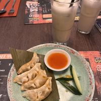 Vegan gyoza (there were more but I couldn’t wait to dig in!)  at Banana Tree - Covent Garden in London