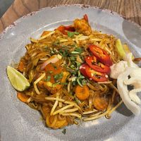 Vegan pad thai no peanuts  at Banana Tree - Covent Garden in London