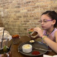 Children friendly most delicious vegan chicken sandwich!  at Bat 17 in Evanston