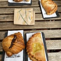 Choco Croissant, pastry filled with cream, filled with apple, tartlet with chocolate, little cake with milkrice at 4 Amici al Bar in Livorno