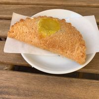 Sfogia alla crema - the cream inside is amazing. at 4 Amici al Bar in Livorno