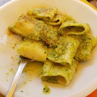 Pesto pasta at 4 Amici al Bar in Livorno