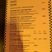 Current vegan options!  at Chuck Burgers in Istanbul