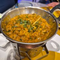 Aubergine curry dish at Delhi Darbar in Tenerife