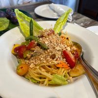 Papaya Salad- more spicy than usual  at Blu Arroz Asian Bistro in Stuart