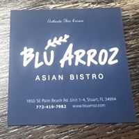 Great location #Veganuary at Blu Arroz Asian Bistro in Stuart