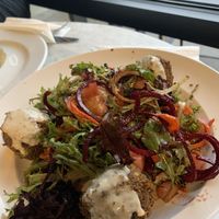 Falafel salad  at Yanni Bistro in Matthews