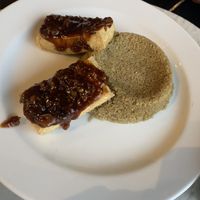 Tofu with quinoa (This was literally it!,  Would have been better with veggies on the quinoa and a salad, and was one of the most expensive items on the menu)  at Yanni Bistro in Matthews