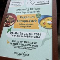 Currently the entire restaurant is vegan   at Europa Park - SPICES - Cuisines du Monde in Rust