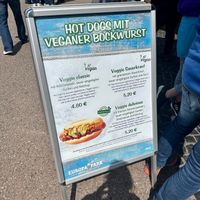 Sign at Europa Park - Moby Dick Hot Dogs - Kiosk in Rust
