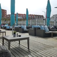 Terrace at Spice Beach Club in The Hague