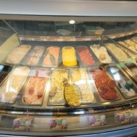 All the flavours in the left fridge are vegan!! at Ijssalon Buongiorno  in Arnhem