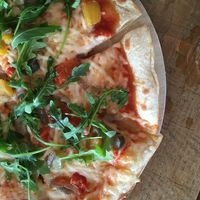 vegan pizza at Strandschuppen in Busum