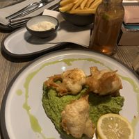 Baked cauliflower with fries - 22€  at Strandschuppen in Busum