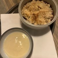 Vegan crumble (plum) ca. 10€  at Strandschuppen in Busum