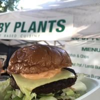 Pictured is the Miami burger  at Fed By Plants in South East London