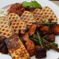 Buckwheat waffles at Fed By Plants in South East London