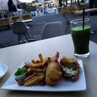 Tof'ish and chips at Fed By Plants in South East London