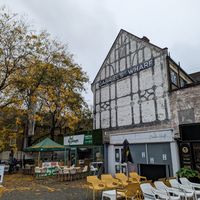 The outside, part of the Gabriel's Wharf area at Fed By Plants in South East London