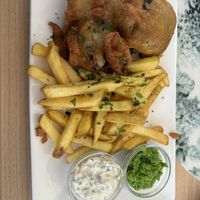 Tofish & chips  at Fed By Plants in South East London