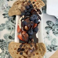 Waffles (these were closer to pancakes texture-wise than waffles)  at Fed By Plants in South East London