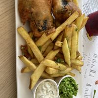 Tofish and chips  at Fed By Plants in South East London