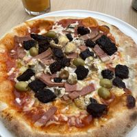 Meat feast pizzaa  at Fed By Plants in South East London
