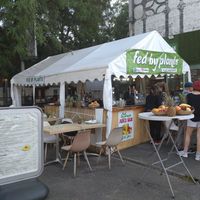 The food area at Fed By Plants in South East London