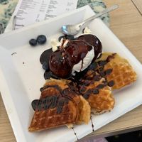 Sweet waffles   at Fed By Plants in South East London