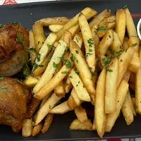 "Fish” and chips  at Fed By Plants in South East London